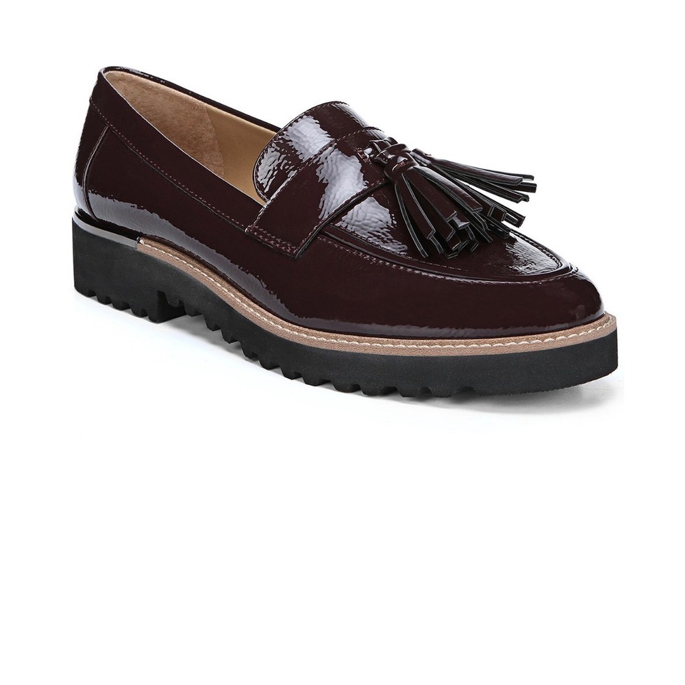 Women's Carolynn Franco Sarto Burgundy‎  Lug Sole Tassel Loafers size 8